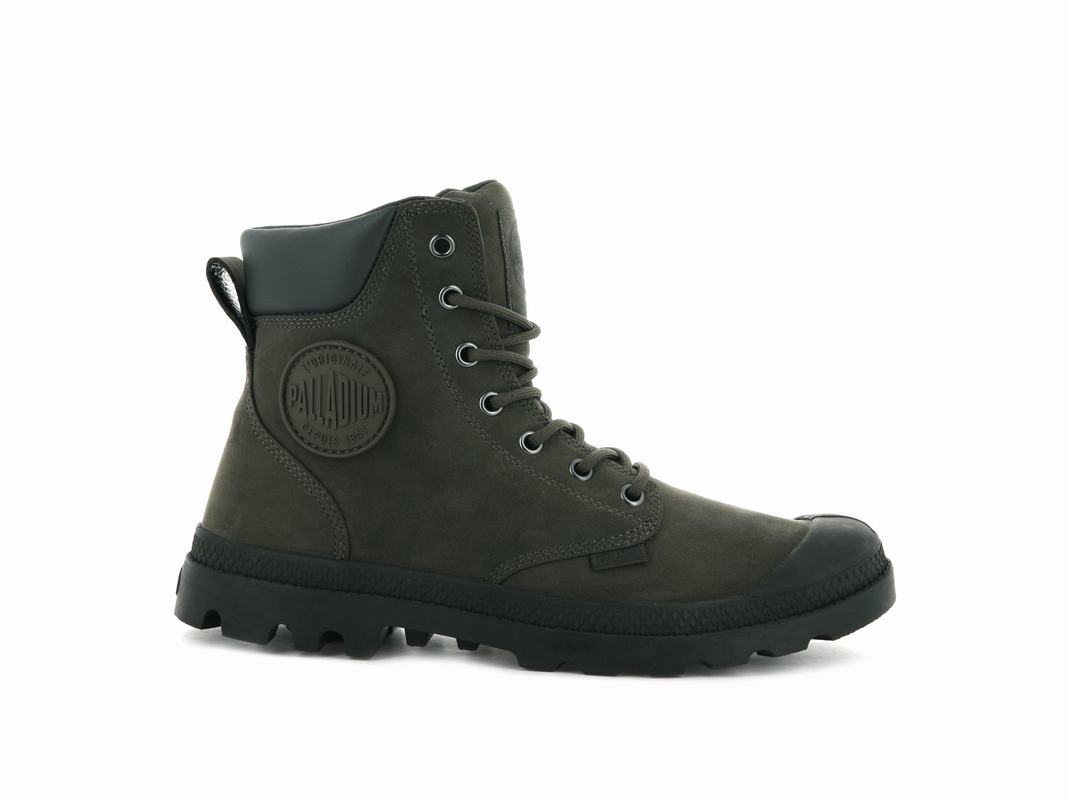 Palladium Pampa Cuff Wp Lux Mens Waterproof Boots Brown Australia [ZINFYQ-940]